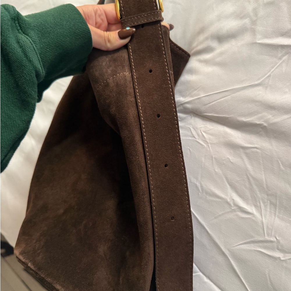 Brown Suede Shoulder Bag - Picture 4 of 7